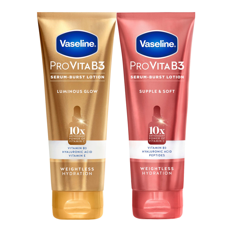 Vaseline front packaging showing clean label and size, promotes hydration