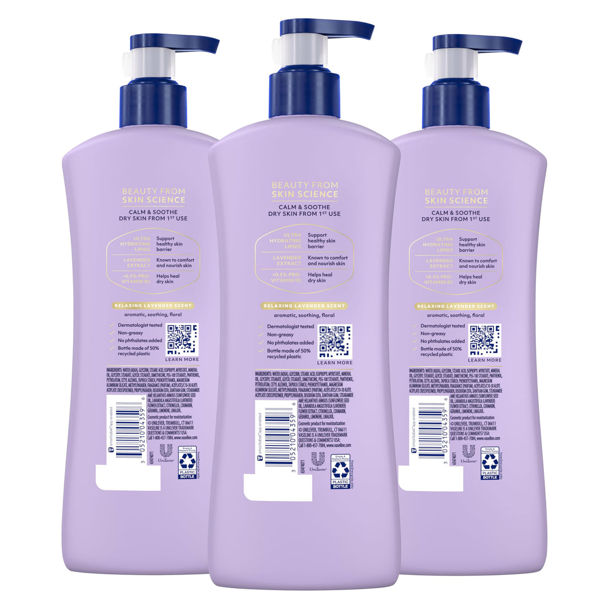 Vaseline pump close-up dispensing lotion for easy one-handed use