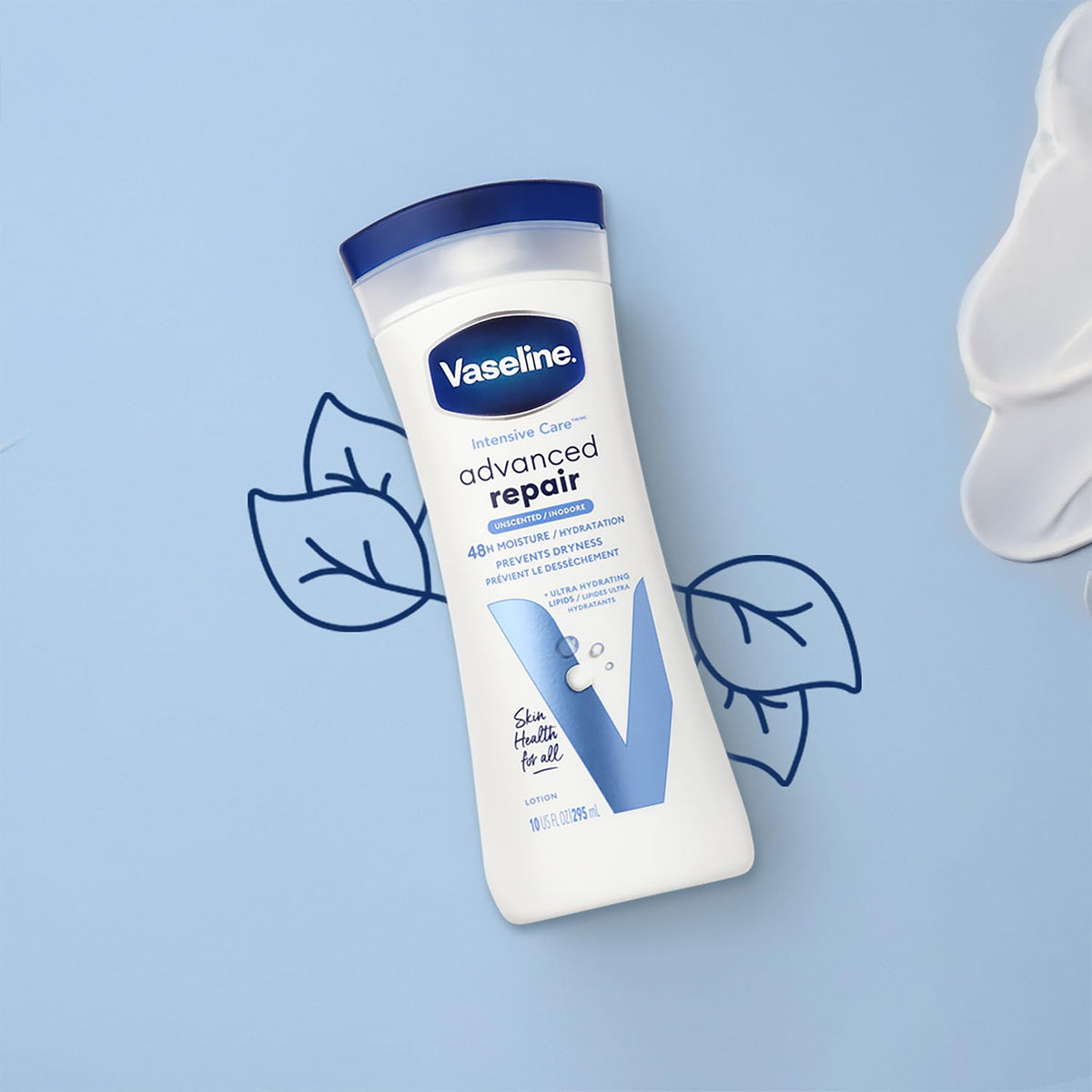 Vaseline recycled bottle marking indicating 50% recycled plastic benefit