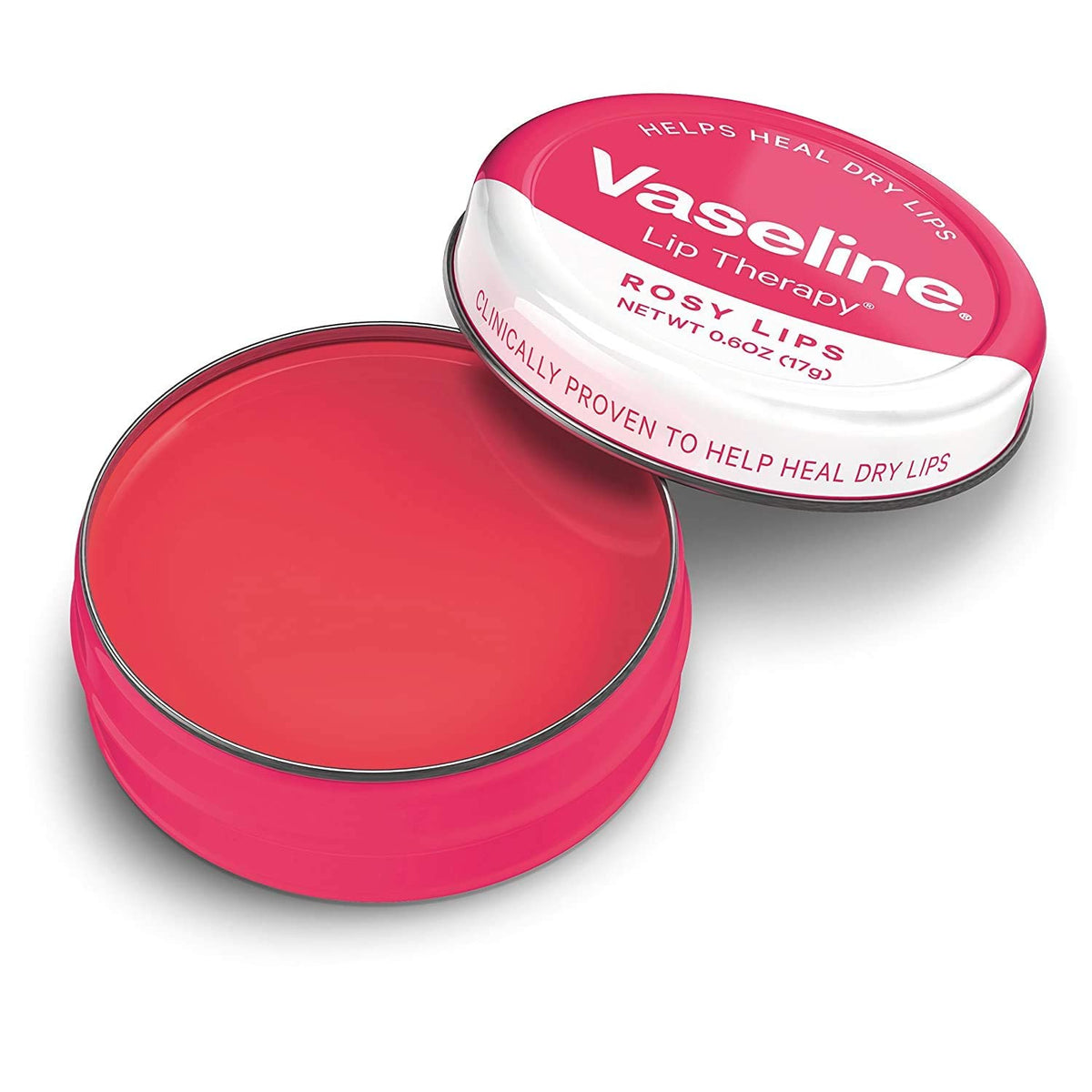 Vaseline rosy lips application on fingertip demonstrating easy, no-mess moisturizing