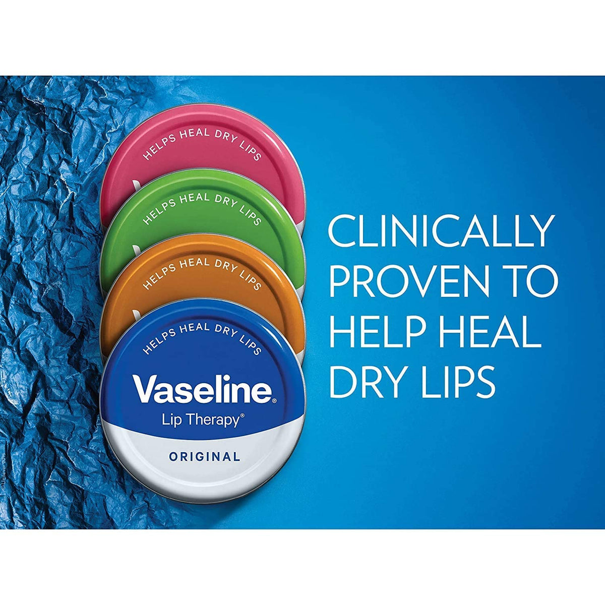 Vaseline rosy lips in a purse setting showing on-the-go hydration and quick touch-ups