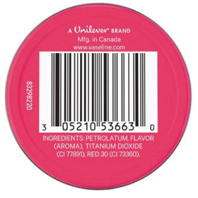 Vaseline rosy lips open tin close-up of soft tinted jelly texture for smooth application