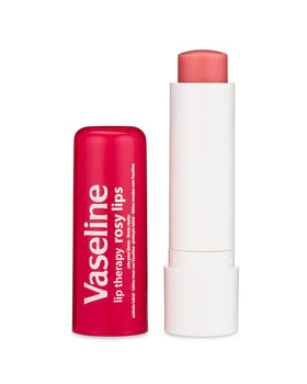 Vaseline Lip Rosy texture swipe on skin highlighting glide and moisture
