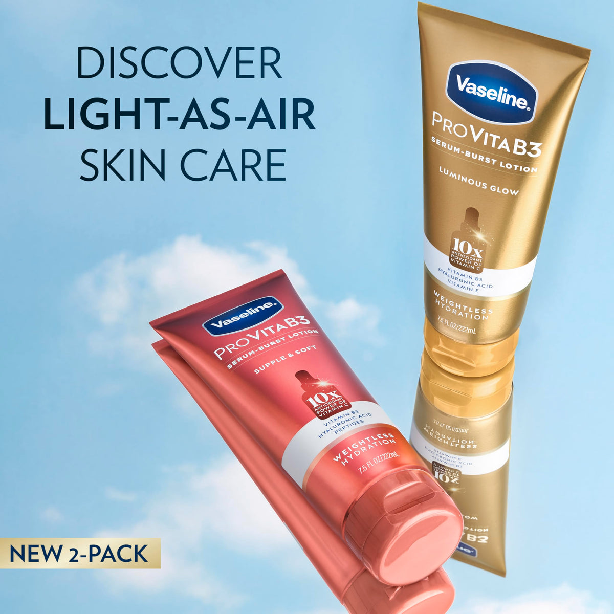 Vaseline serum-burst texture with droplets demonstrating fast absorption benefit