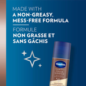 Vaseline shimmer swatch on forearm showing subtle golden glow