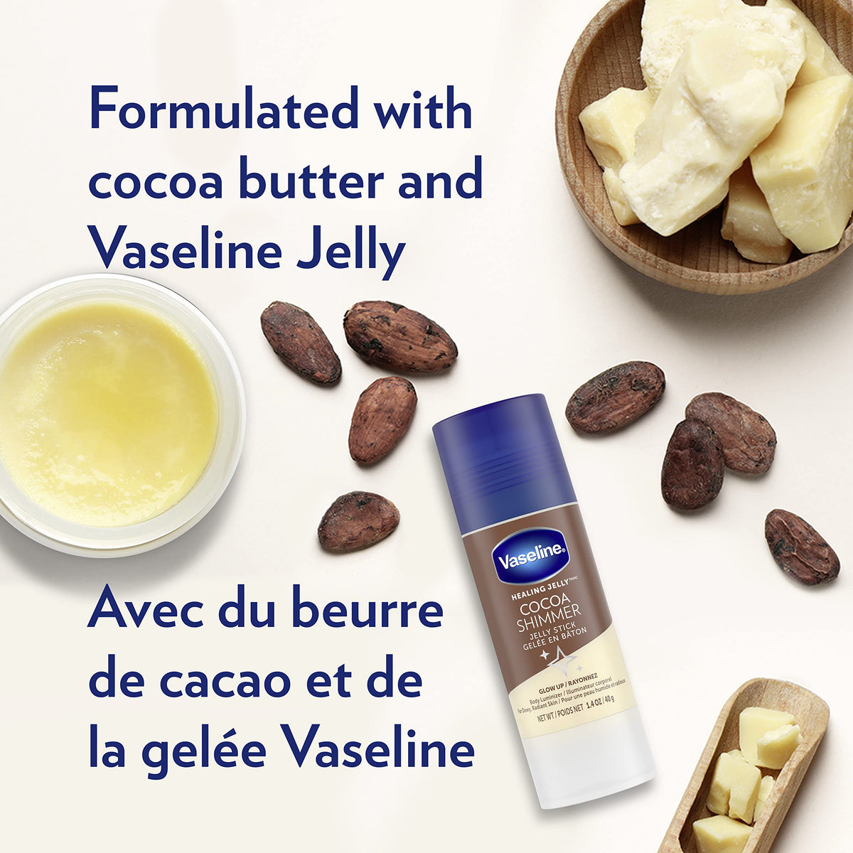Hand holding Vaseline lotion to show 20.3 oz size and coverage scale