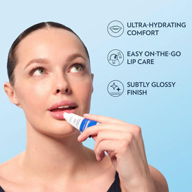 Vaseline texture swiped on hand demonstrating non-greasy barrier