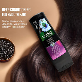Vatika Naturals-treated hair ends appear shiny and smooth after use