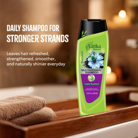Vatika Naturals bottles in hand to show 400ml size and value
