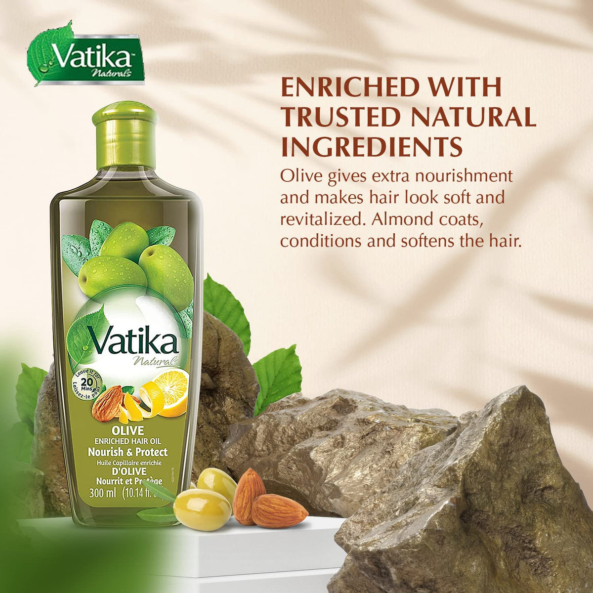 Vatika bottle cap dispensing detail for easy application and mess-free use
