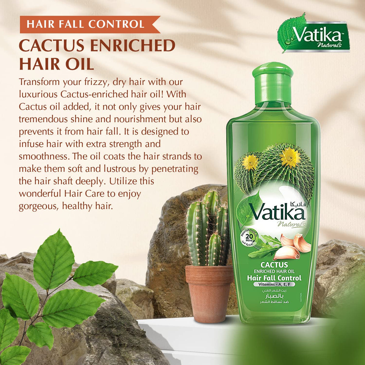 Vatika Naturals back label with ingredients list for ingredient transparency benefit