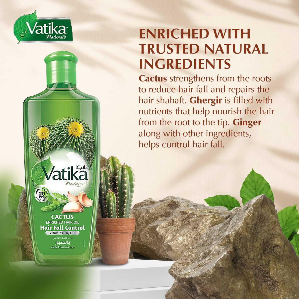 Vatika Naturals oil drop texture close-up showing lightweight absorption benefit