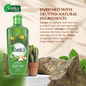 Vatika Naturals oil drop texture close-up showing lightweight absorption benefit