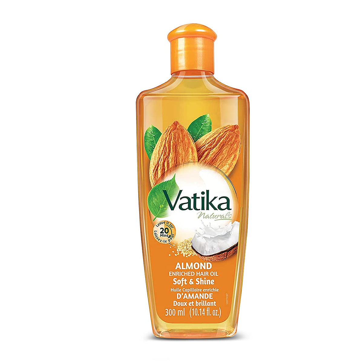 vatika naturals product front packaging showing bottle and label, clear brand benefit
