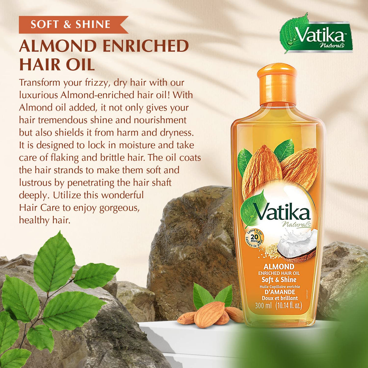 vatika naturals oil pouring texture highlighting smoothness and easy absorption benefit