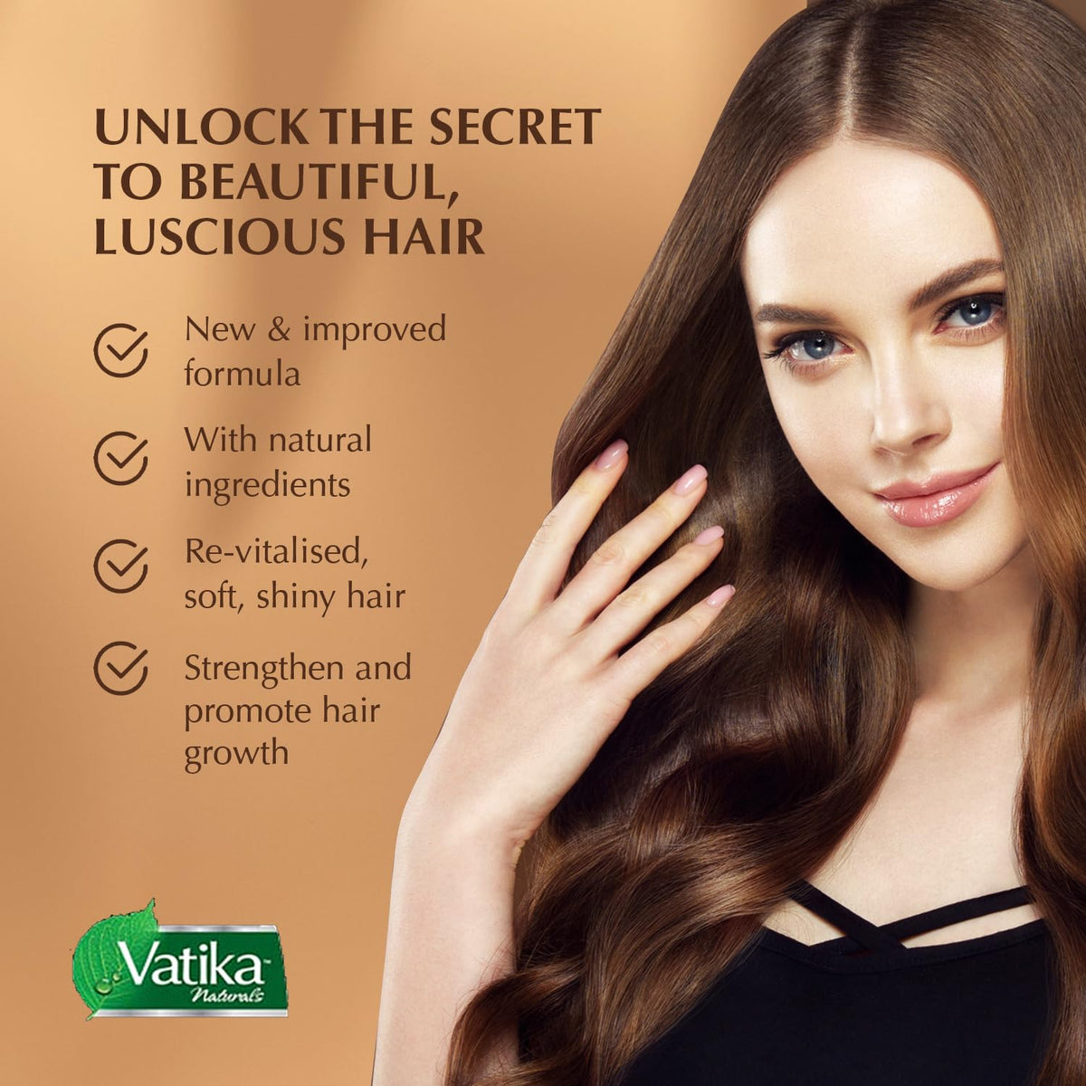 Vatika Naturals ingredients cactus and garlic highlighting nourishing benefit