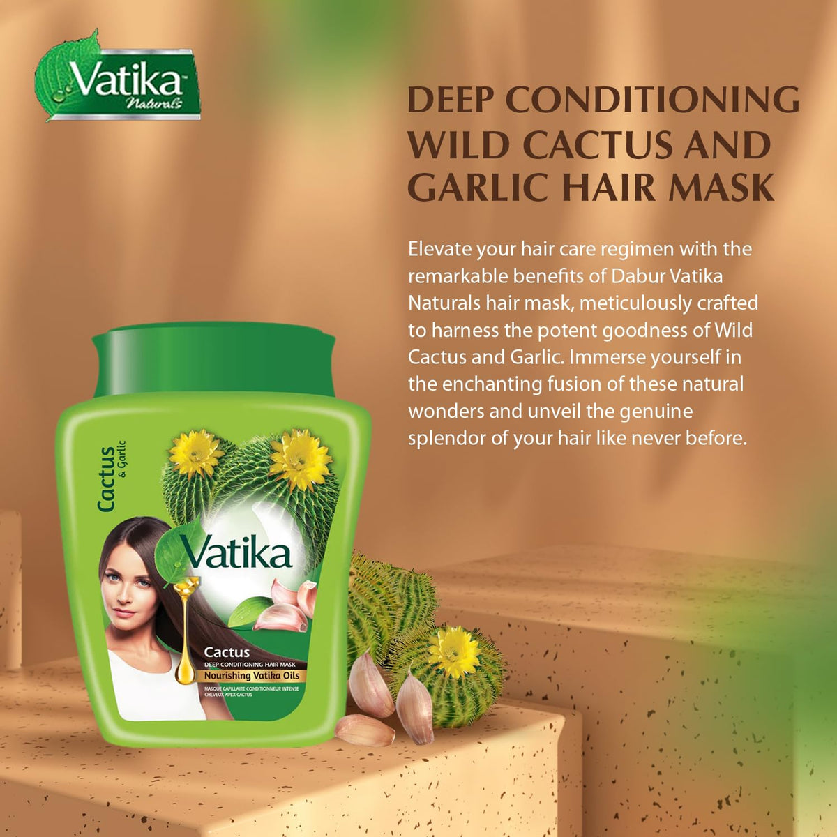 Vatika Naturals applying mask to damp hair delivering deep conditioning benefit