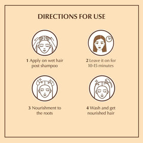 Vatika Naturals applying mask to hair mid-lengths illustrating detangling benefit