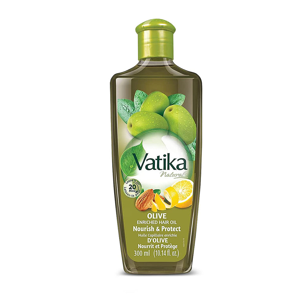 Vatika front packaging showing label and 300 ml size benefit moisturizing