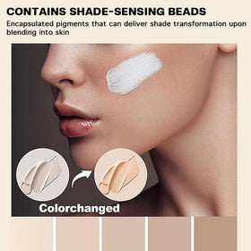 VBEYD application on hand showing color change and quick blend benefit