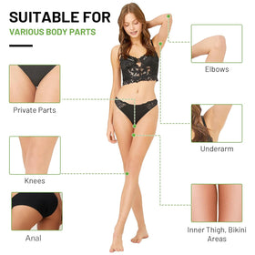 Vcetree used underarm demonstrating gentle formula for sensitive areas