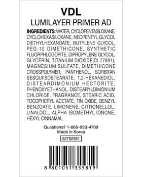 VDL primer on vanity styled next to skincare for everyday routine benefit