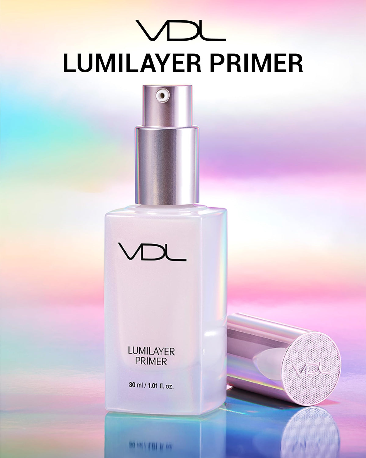 VDL close-up of primer texture showing pearlescent finish and smoothness benefit