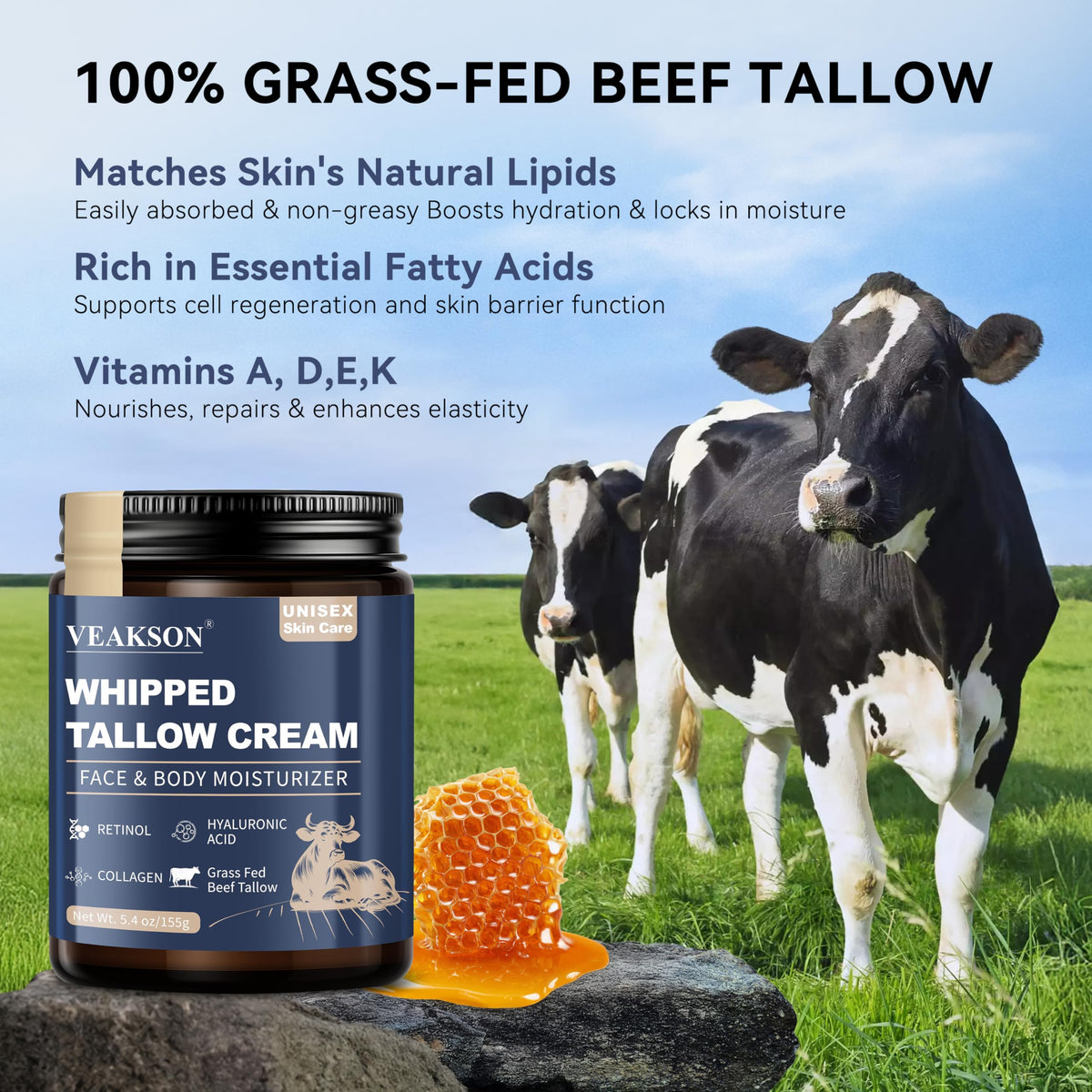 veakson on hands and elbows showing deep moisturizing for rough body areas