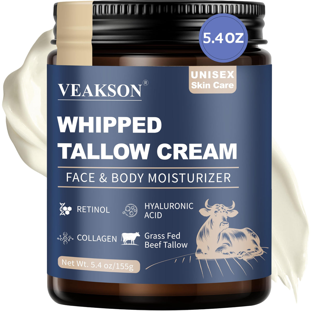 veakson jar front view showing packaging and clean natural design for trusted skincare