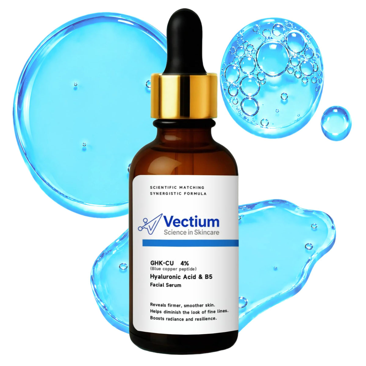 Vectium front bottle 30ml showcasing sleek packaging and quick-absorb benefit
