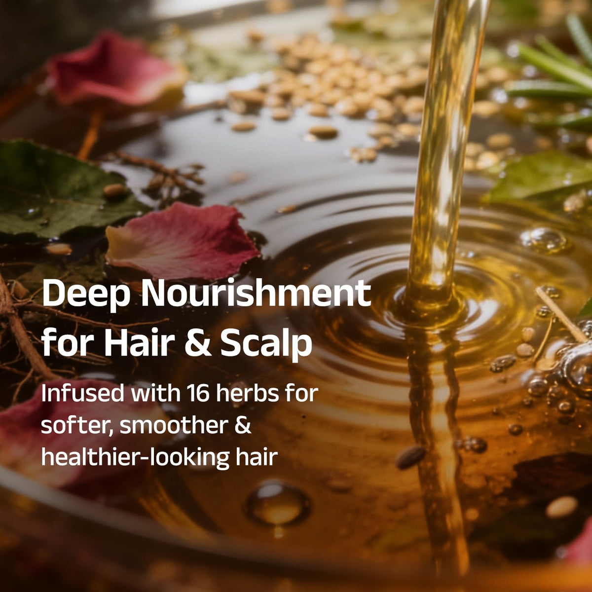 Vedix Keshamrut applied during scalp massage to promote circulation