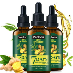 Vedora bottle front view showing brand and clean design, promoting natural nourishment