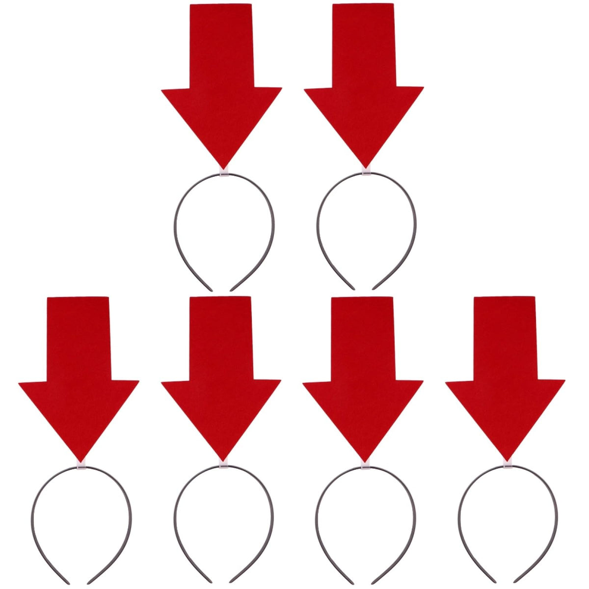 Veemoon front packaging showing six red arrow headbands for easy group styling
