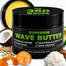 Veeta front jar wave butter showing label and compact 4 oz size benefits