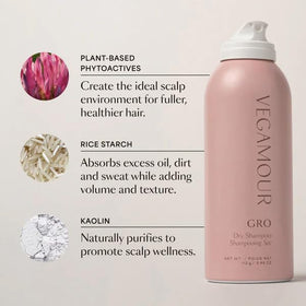 VEGAMOUR before and after hair texture comparison showing visible lift
