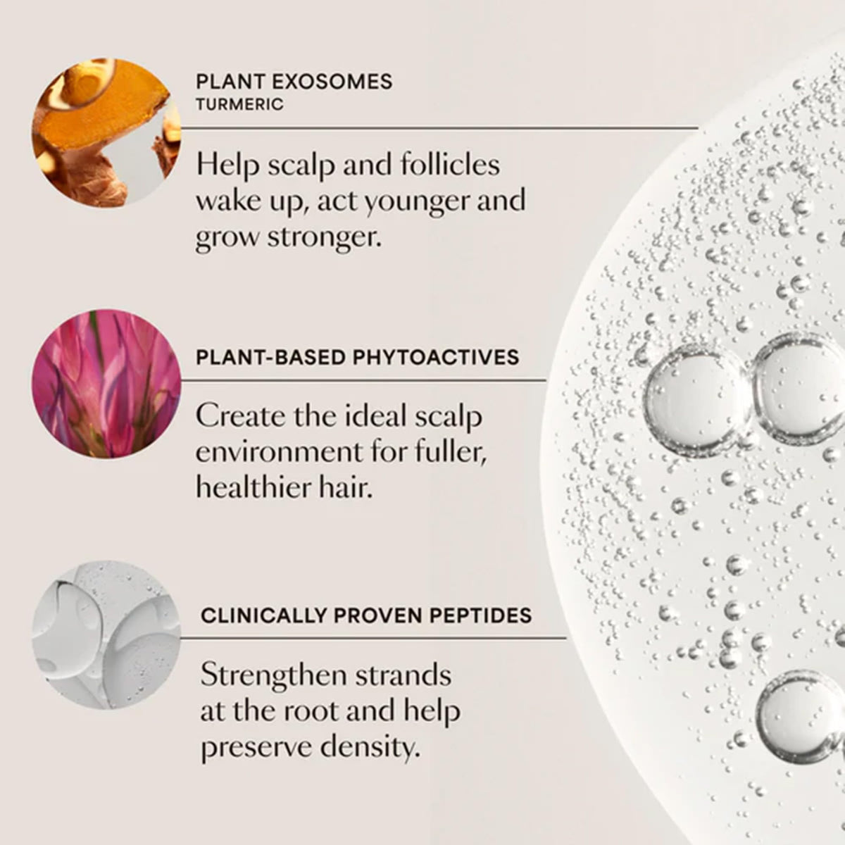 VEGAMOUR GRO illustration of fuller-looking hair after consistent use