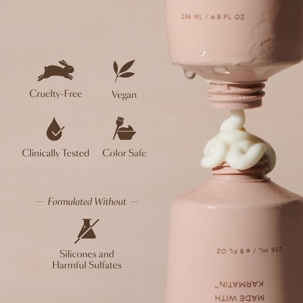 VEGAMOUR bottle paired with matching shampoo for a complete routine