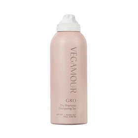 VEGAMOUR front packaging showing volumizing dry shampoo benefits