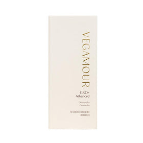 VEGAMOUR GRO+ lifestyle on bathroom vanity suggesting daily hair-care routine
