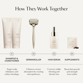 VEGAMOUR lifestyle image of woman using haircare representing confidence boost