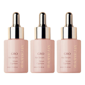 VEGAMOUR front packaging showing three bottles and product benefit