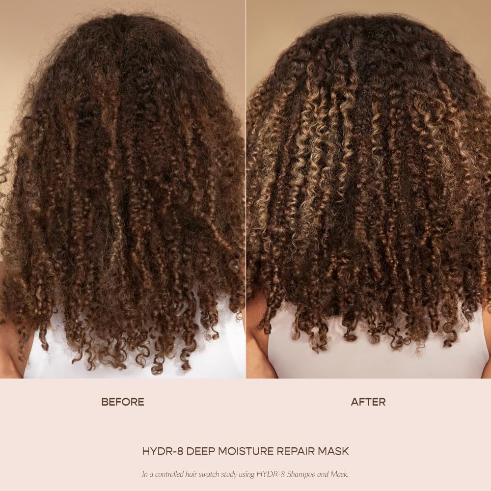 VEGAMOUR applying mask to mid-lengths demonstrating detangling benefit