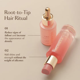 VEGAMOUR label detail focusing on silicone-free, vegan formulation