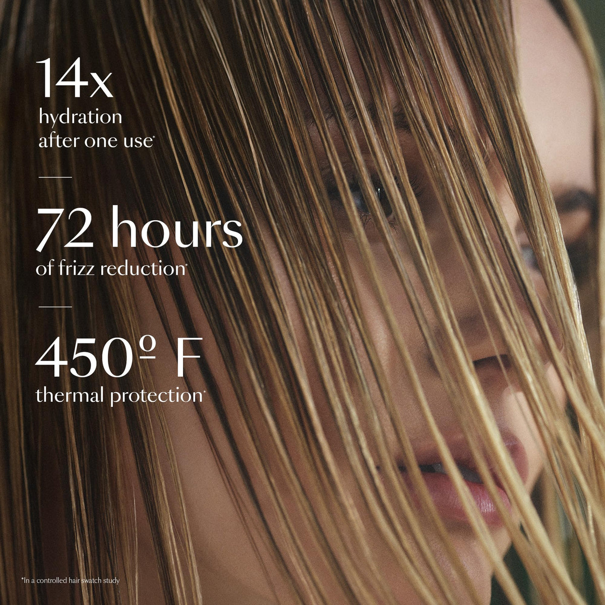 VEGAMOUR protecting hair before flat iron use to reduce heat-related damage