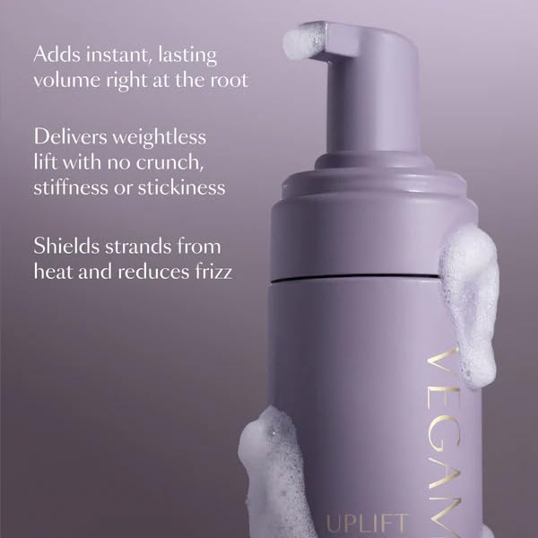 VEGAMOUR styling products in hand demonstrating easy application