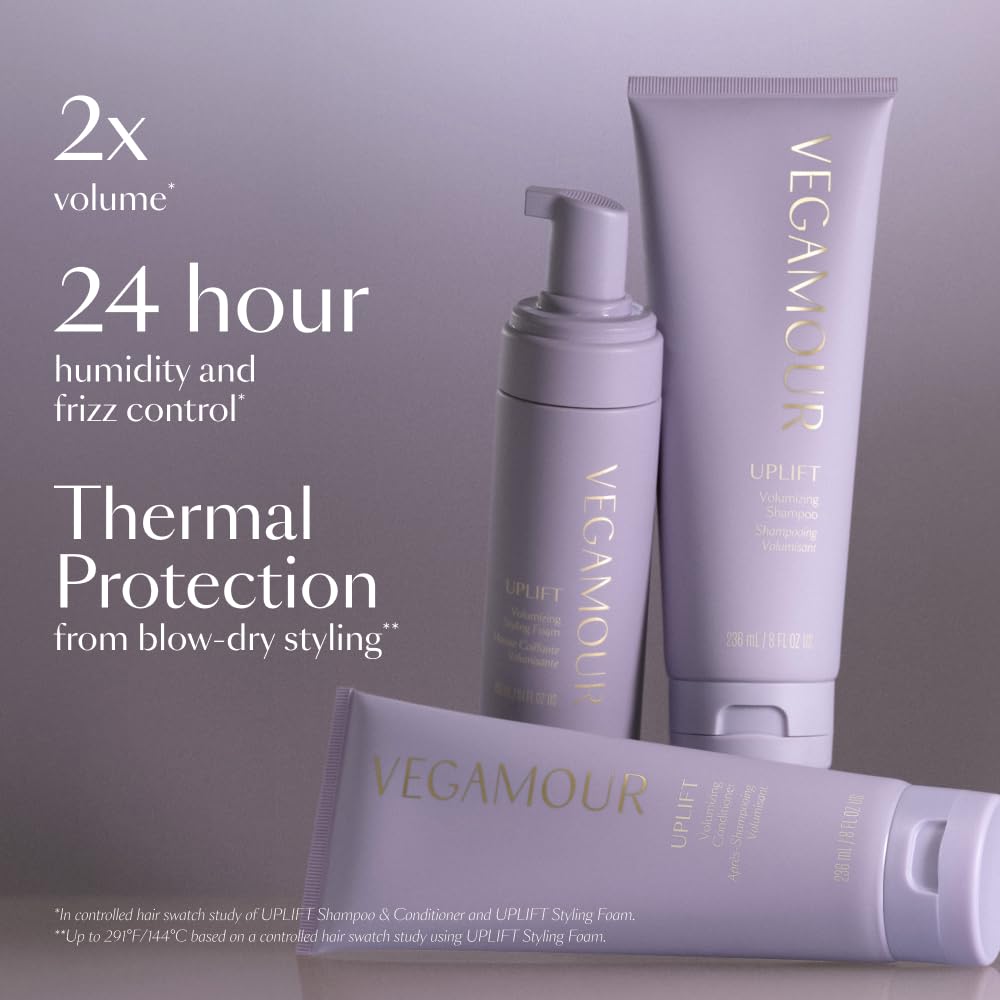 VEGAMOUR conditioner cream texture close-up for weightless hydration