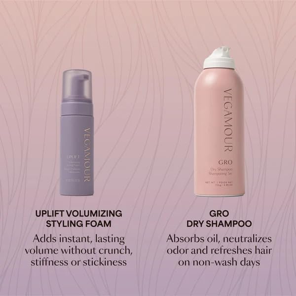 VEGAMOUR volumizing foam texture on hand showing lightweight cushion