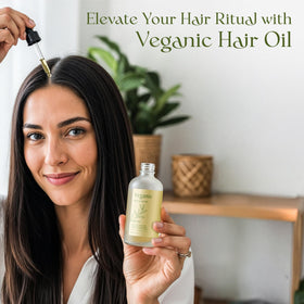Veganic in a bathroom setting portraying easy daily use and salon-grade care
