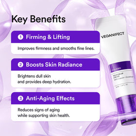 VEGANIFECT ingredients layout with peptides hyaluronic acid for hydration