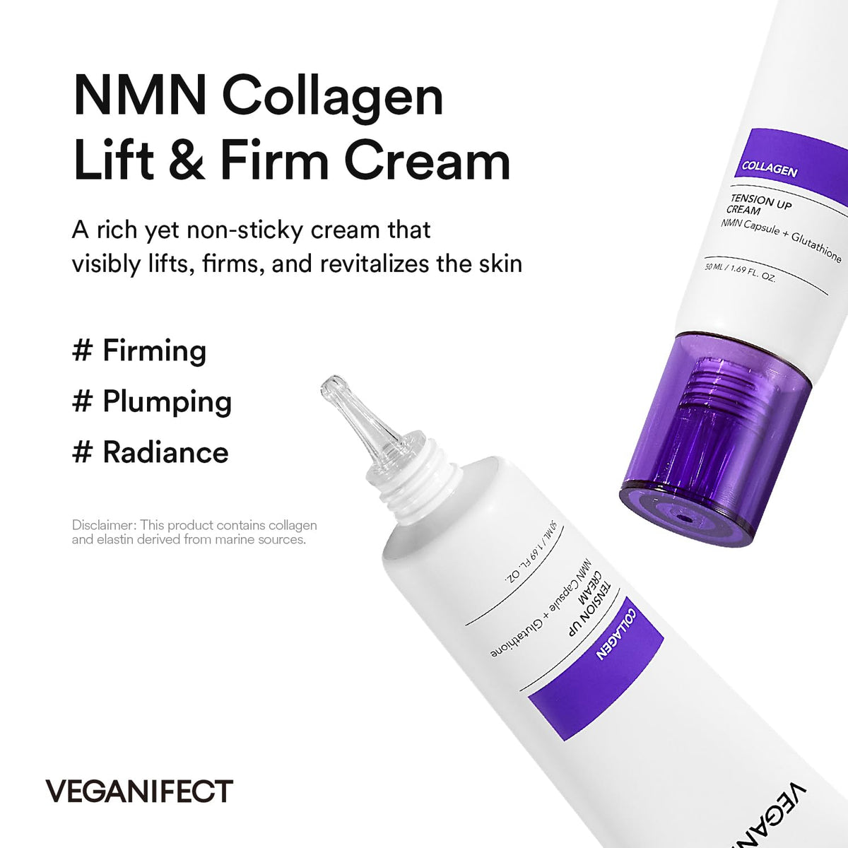 VEGANIFECT close-up of NMN microcapsules bursting to release actives
